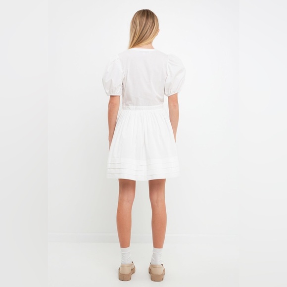 English Factory White Puff Sleeve Dress - Picture 3 of 11